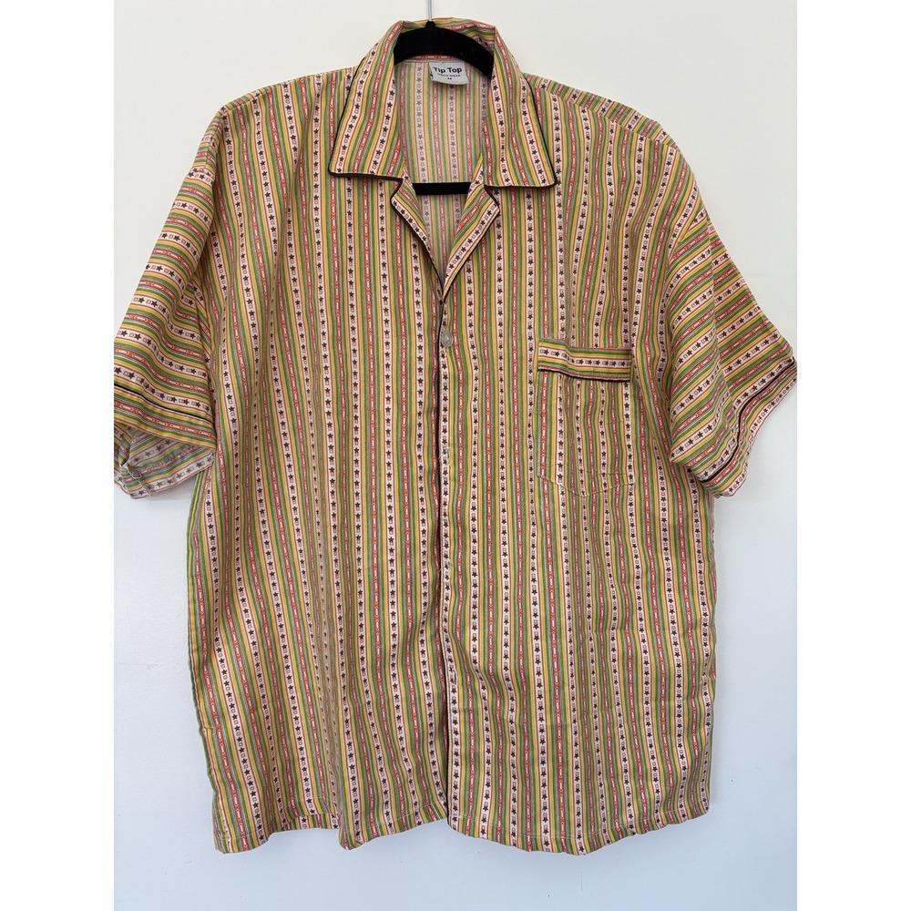 Vintage Style Oversized Button Down Shirt Mustard Yellow NWOT